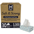 Mark Soft and Strong 2-Ply Facial Tissues 30 boxes., 110 tissues/box