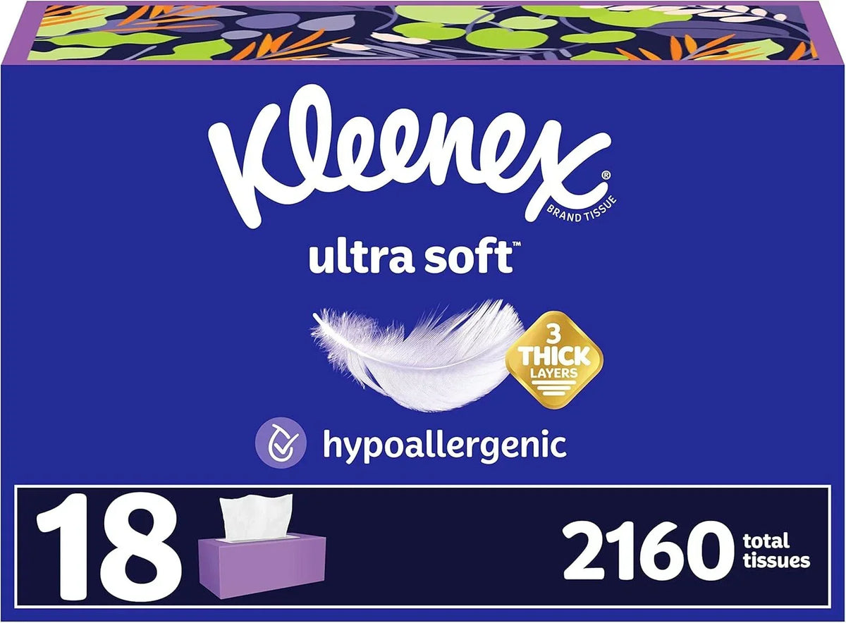 3-Ply Facial Ultra Soft Tissues 120/Box, Packaging May Vary (2,160 Cnt)